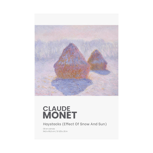 Haystacks (Effect of Snow and Sun) Poster | Claude Monet