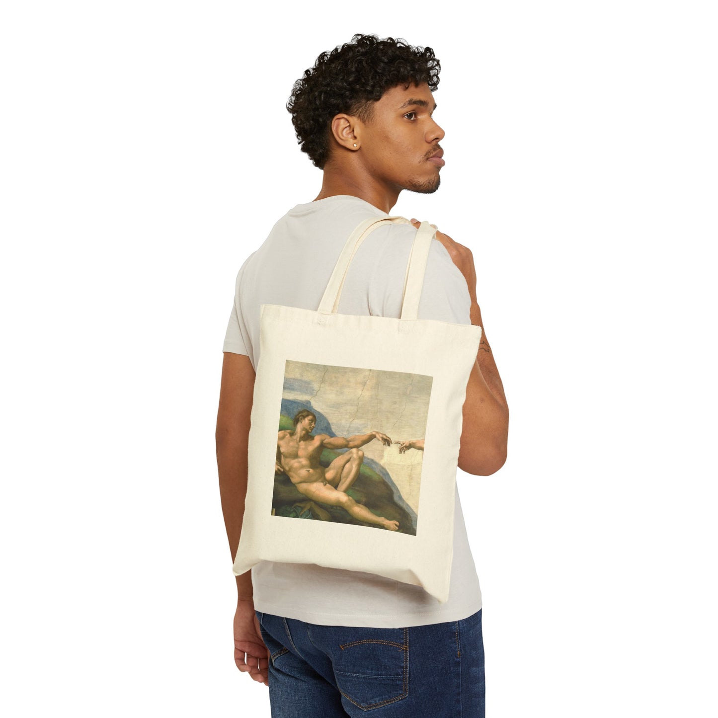 The Creation of Adam Canvas Tote Bag