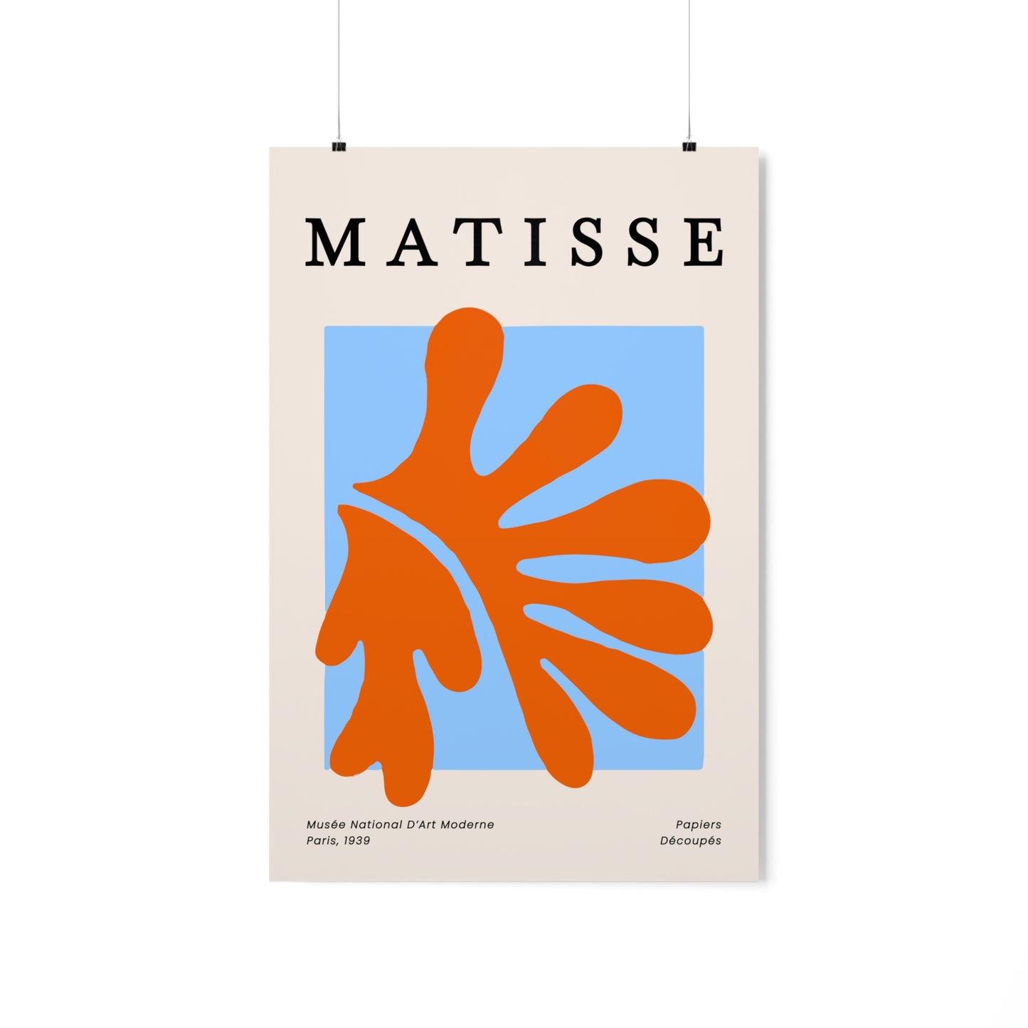 Abstract Orange & blue Poster | Henri Matisse