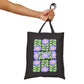 Purple Flowers Canvas Tote Bag