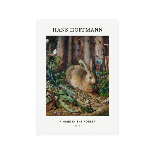 A Hare in the Forest Poster | Hans Hoffmann