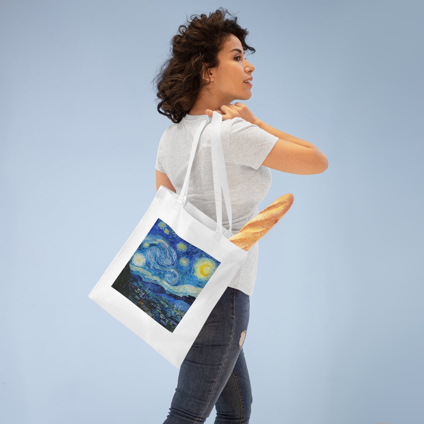 The Starry Night Canvas Tote Bag