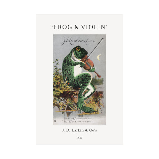 Frog & Violin Poster | J. D. Larkin & Co
