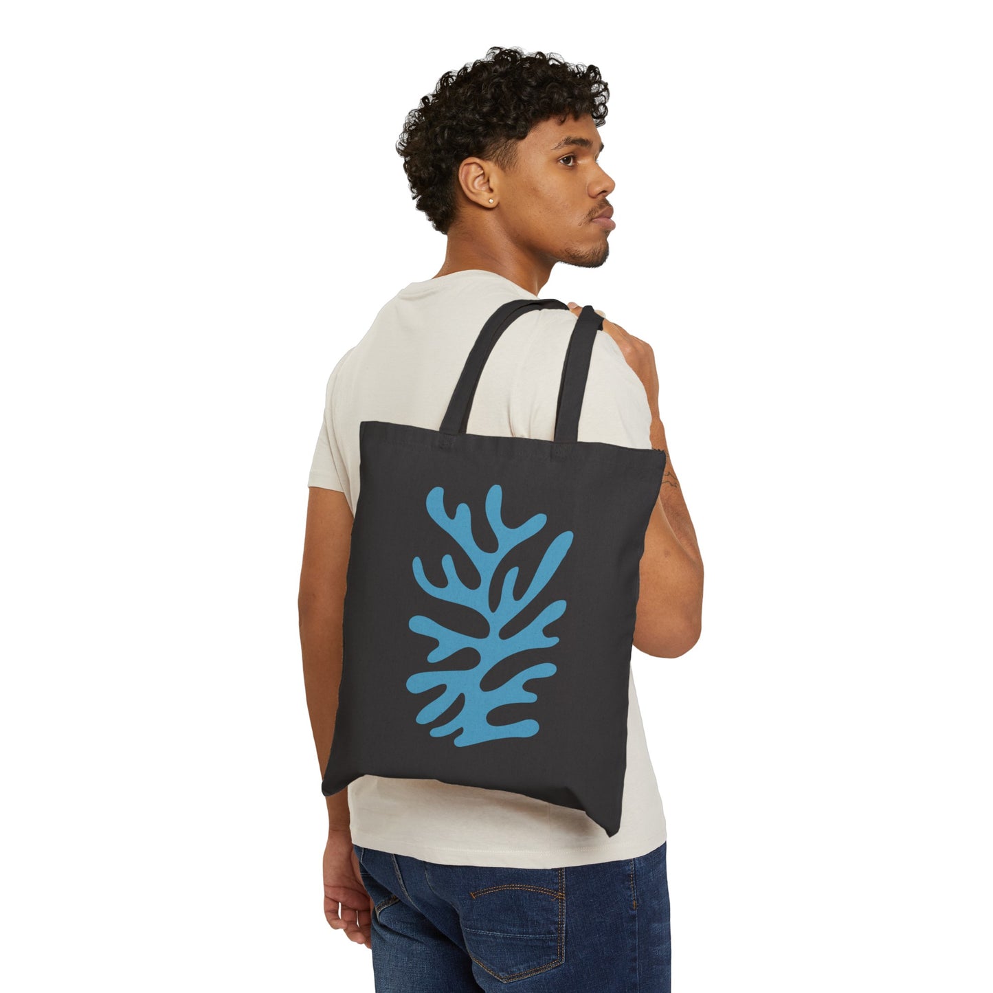 Matisse Blue Coral Canvas Tote Bag