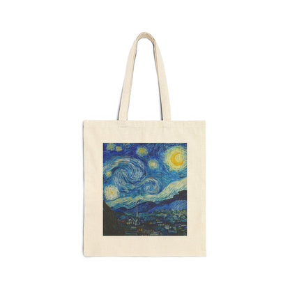 The Starry Night Canvas Tote Bag