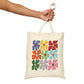 Colorful Flowers Canvas Tote Bag