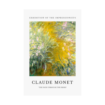 The Path through the Irises Poster | Claude Monet