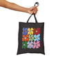 Colorful Flowers Canvas Tote Bag