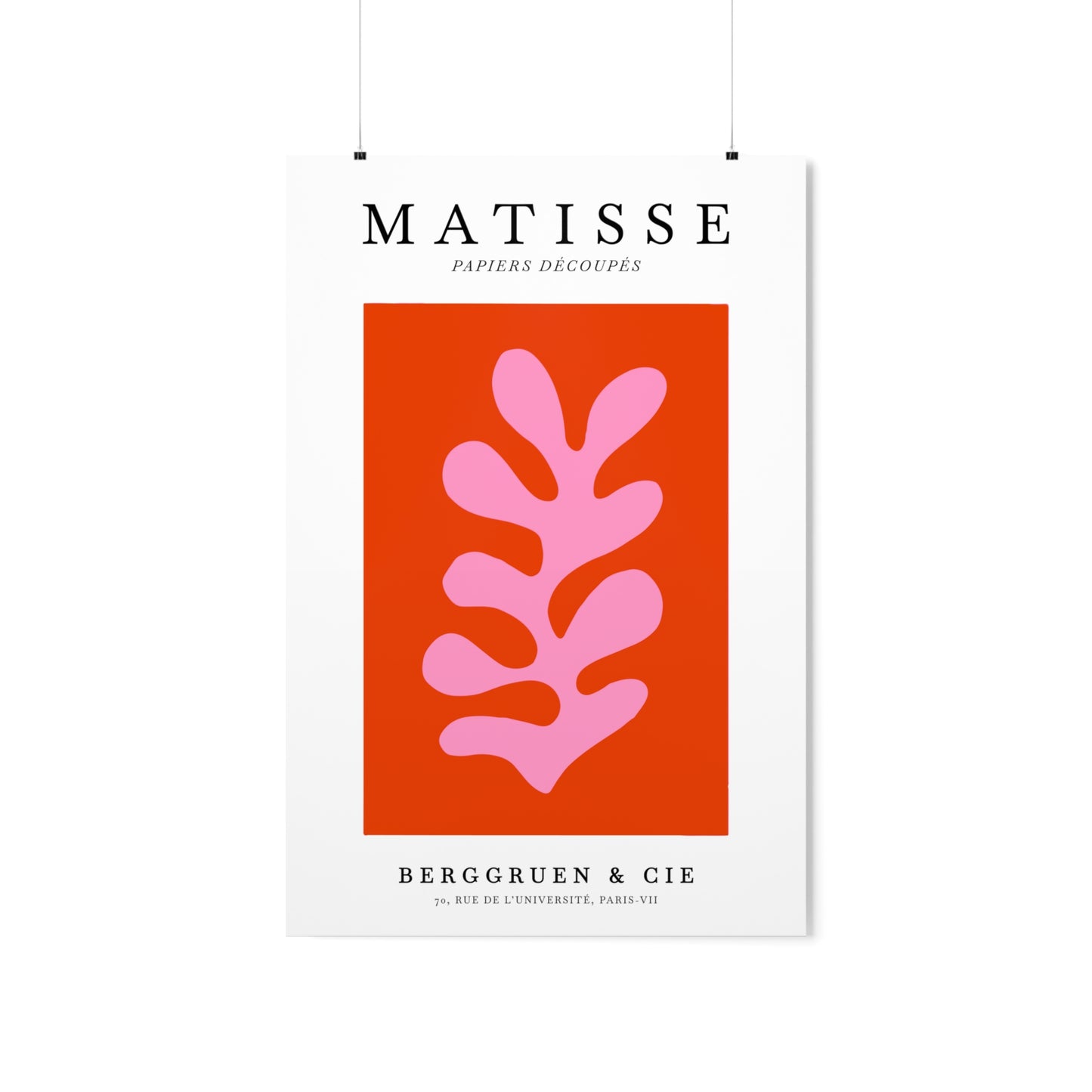 Affiche abstrait rose et rouge | Henri Matisse Poster