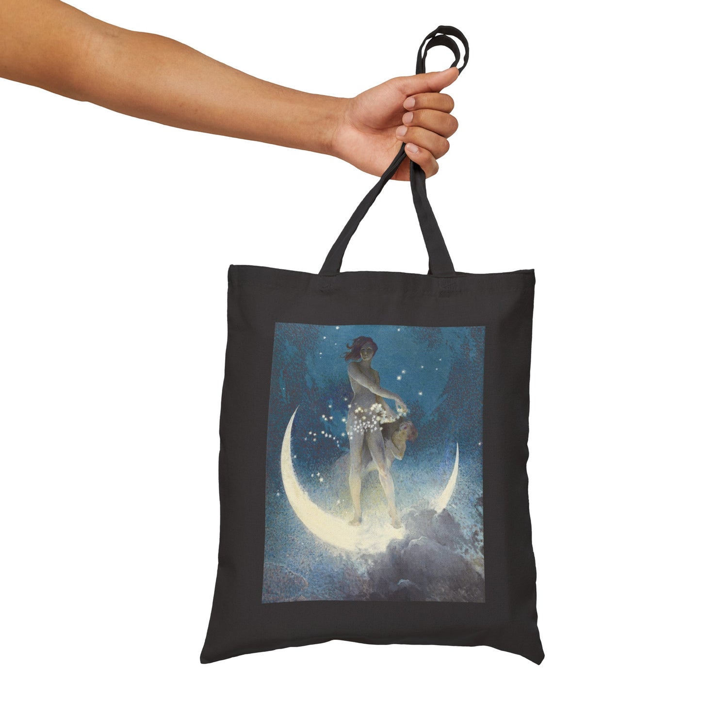 Spring Scattering Stars Canvas Tote Bag