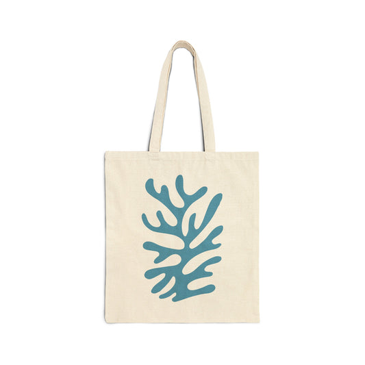 Matisse Blue Coral Canvas Tote Bag