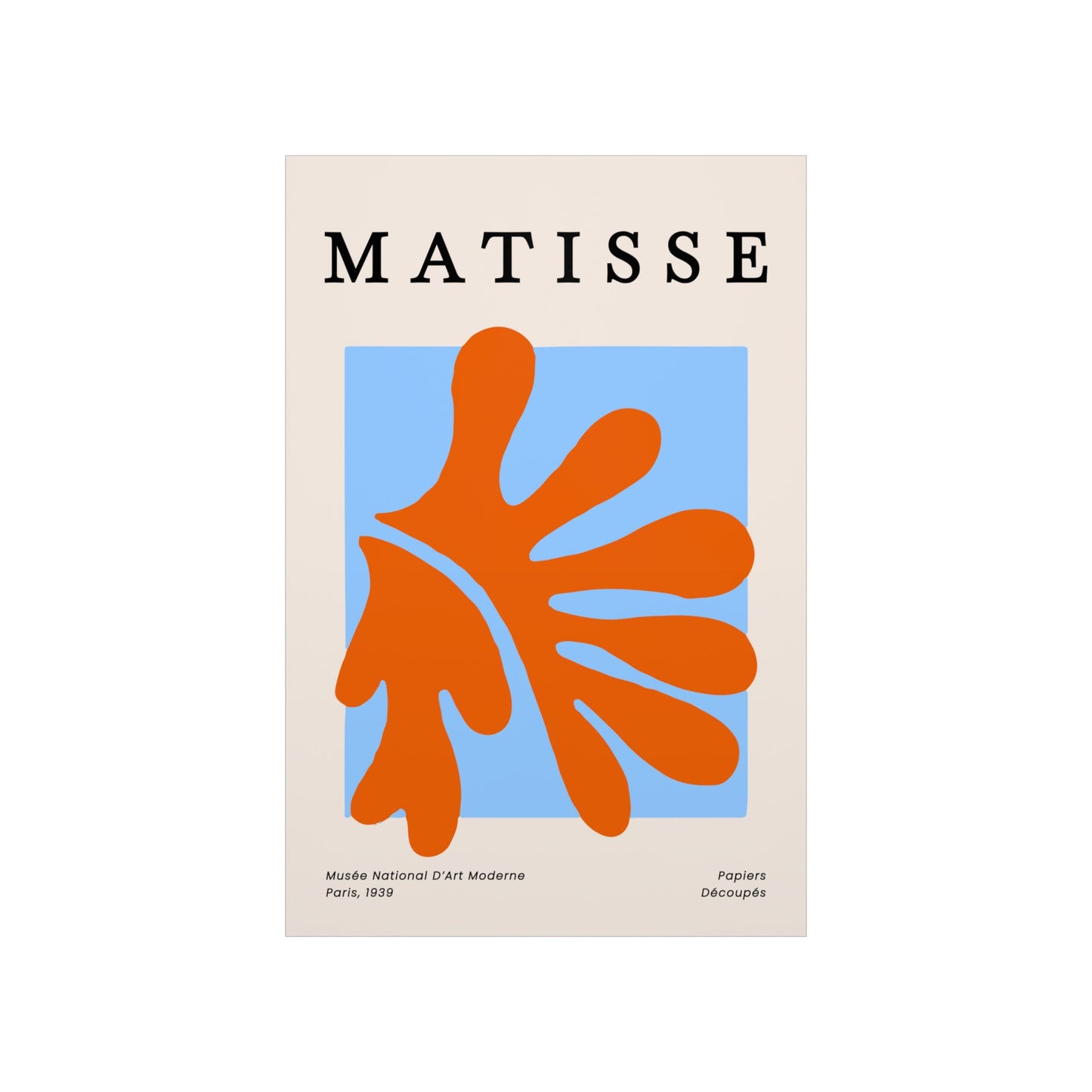 Abstract Orange & blue Poster | Henri Matisse