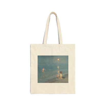 Boys Bathing at Skagen Canvas Tote Bag