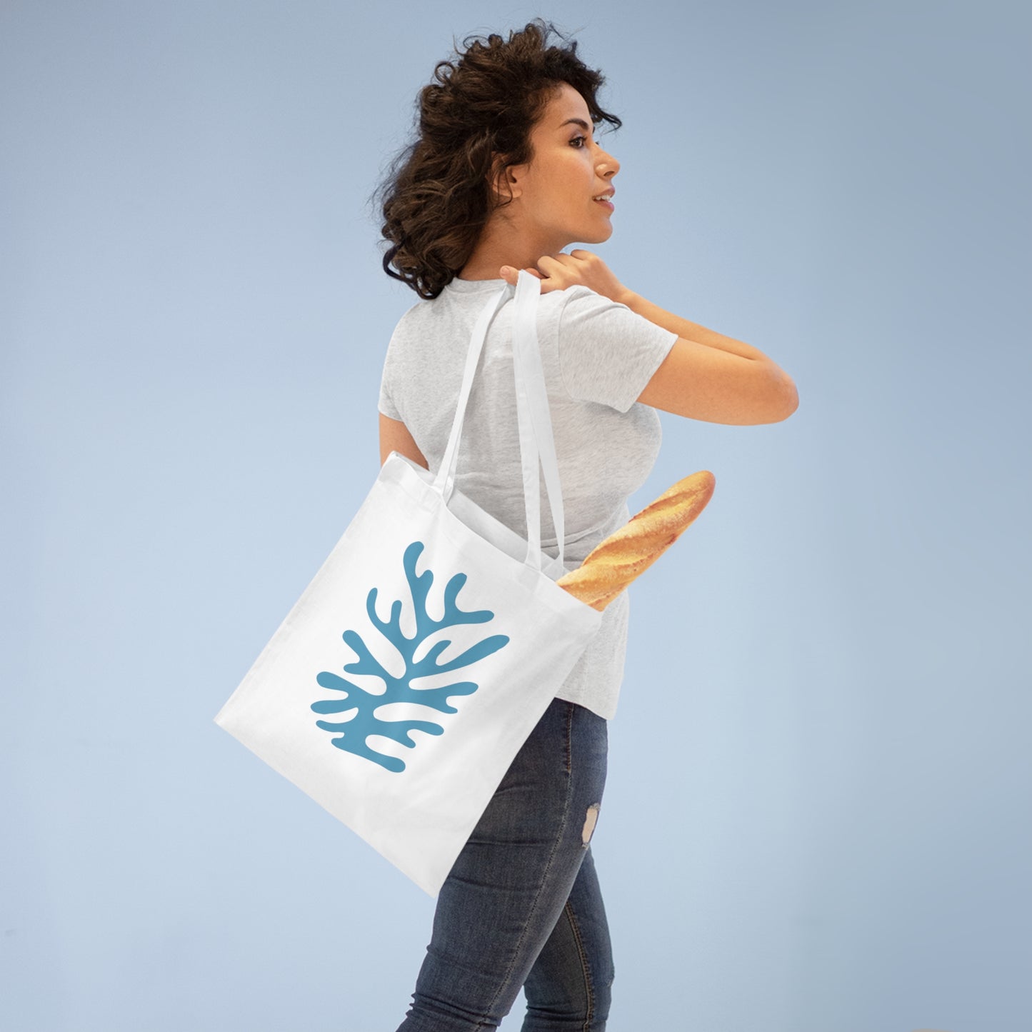 Matisse Blue Coral Canvas Tote Bag