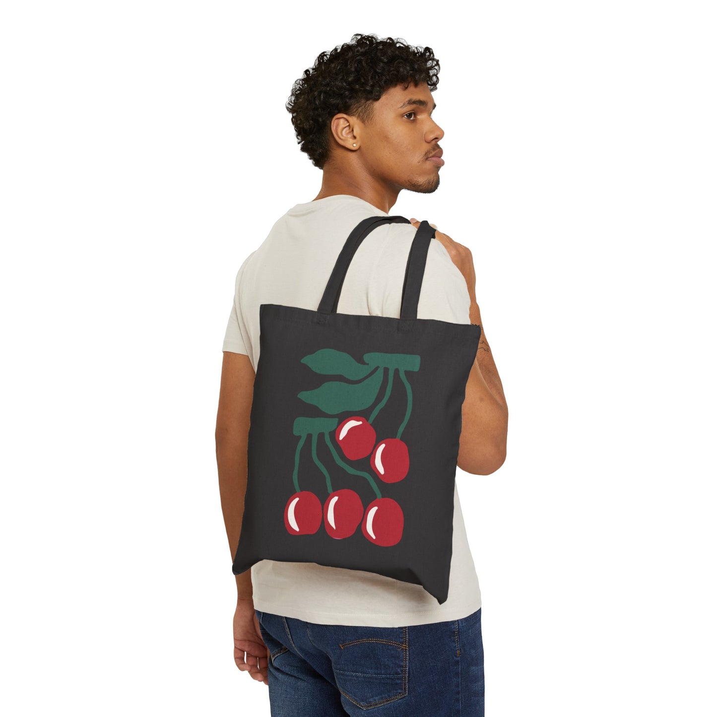 Cherries Canvas Tote Bag