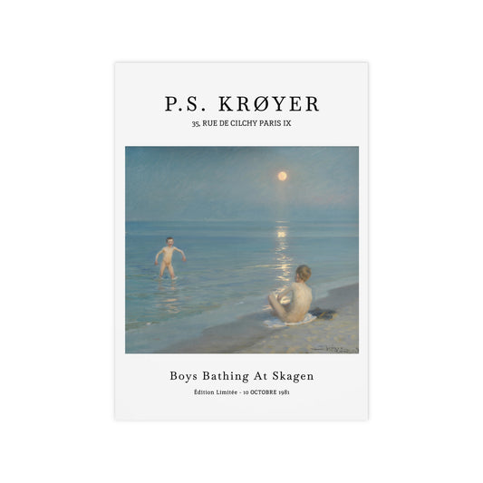 Boys Bathing at Skagen Poster | P.S. Krøyer