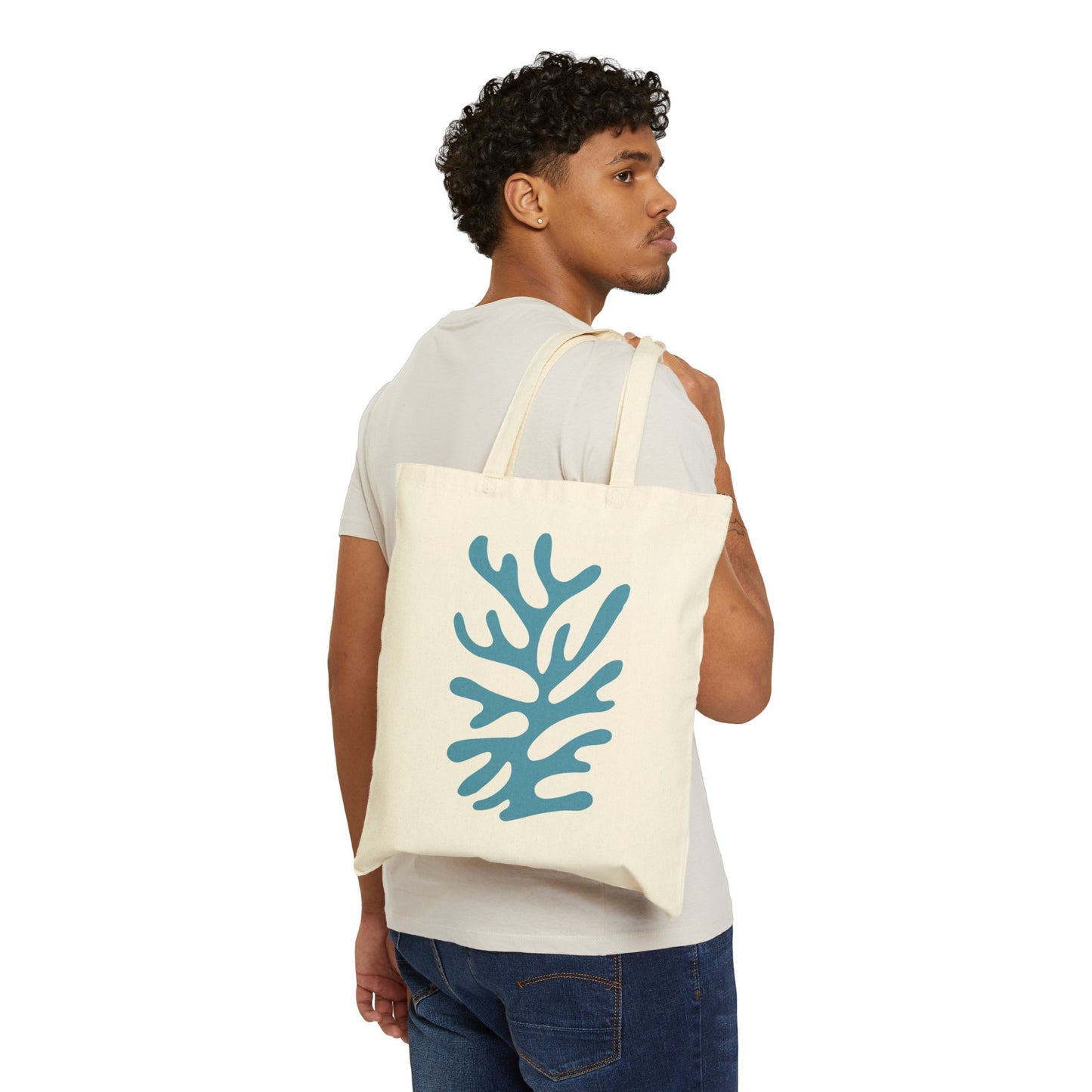 Matisse Blue Coral Canvas Tote Bag