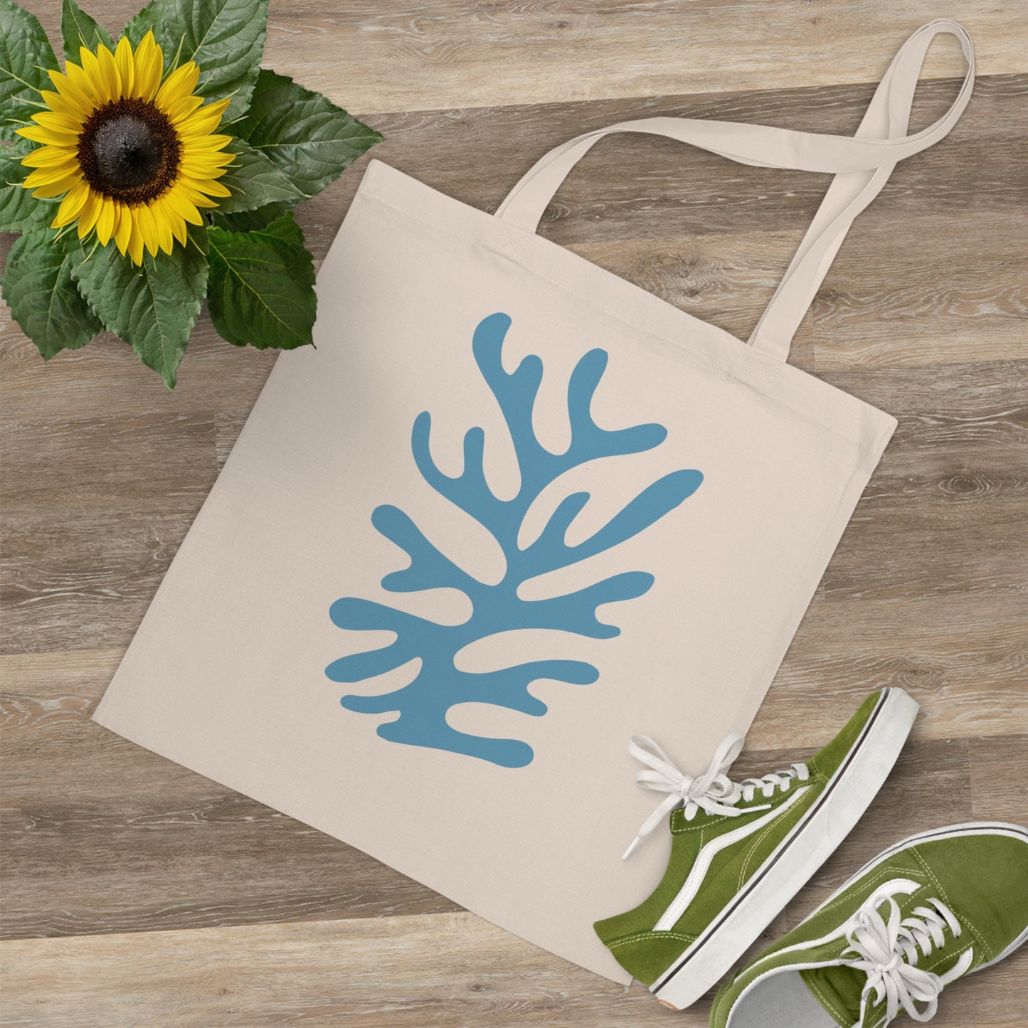 Matisse Blue Coral Canvas Tote Bag