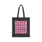 Pink Flowers Aesthetic Canvas Tote Bag