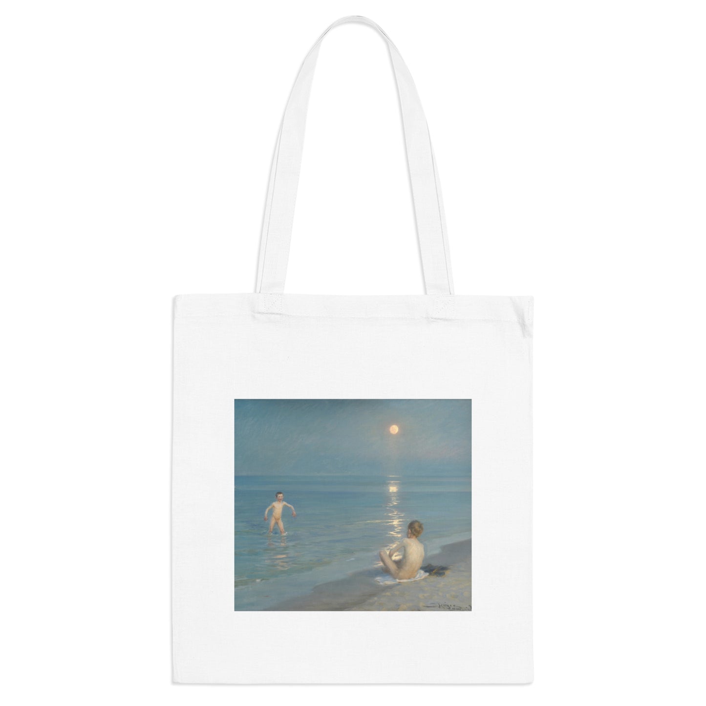 Boys Bathing at Skagen Canvas Tote Bag