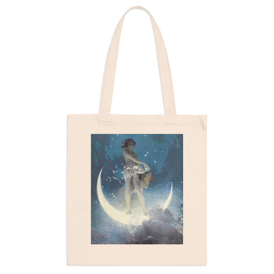Spring Scattering Stars Canvas Tote Bag