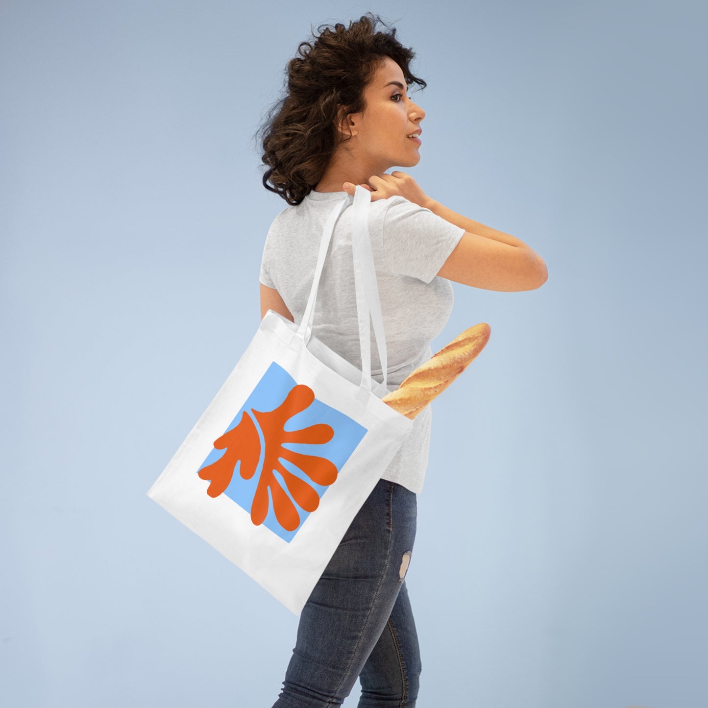 Matisse Orange & Blue Canvas Tote Bag